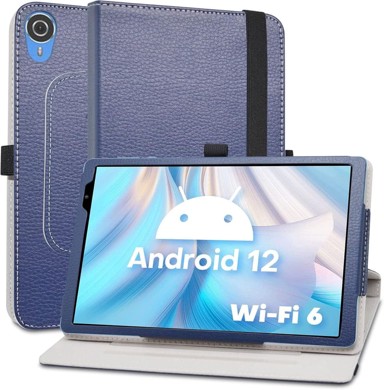 NIKCORP Rotirajuća torbica za tablet TECLAST P25T 10,1" od PU kože s funkcijom stalka, plava